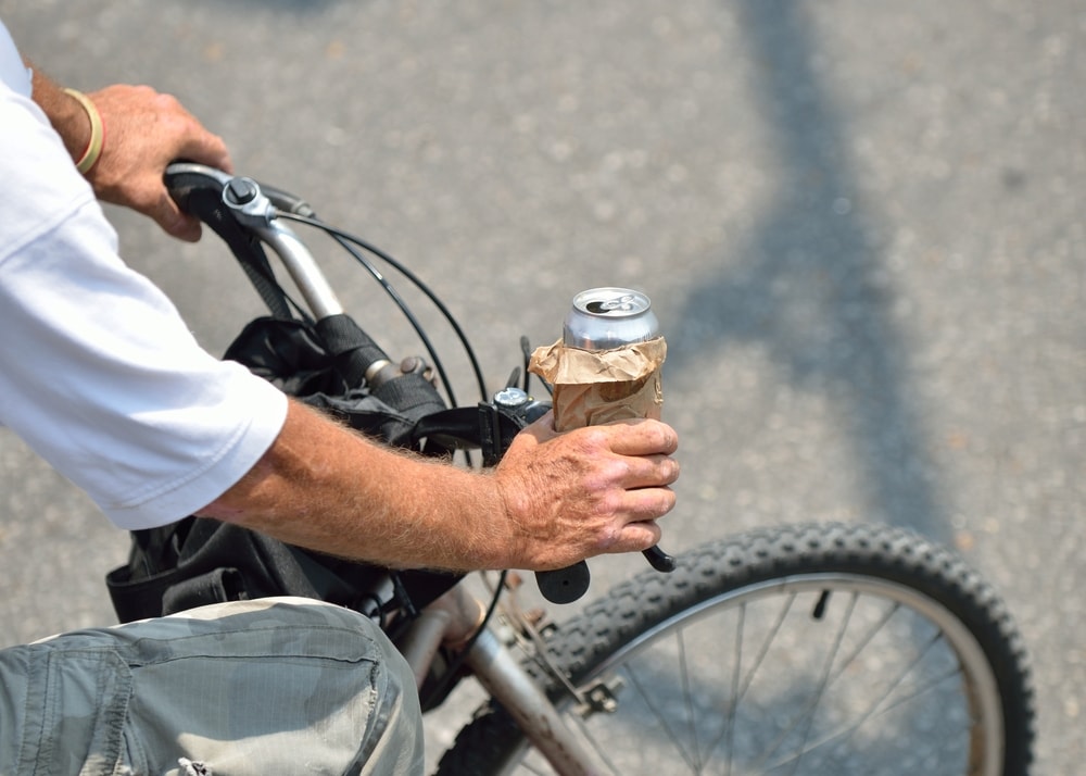 drinking while bicycling