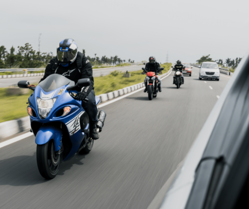 motorcycle accident - split lane