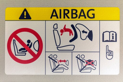 airbag warning sign
